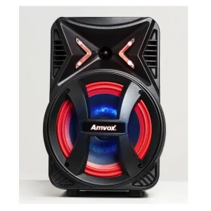 Caixa Amplificada Amvox Bluetooth USB MicroSD Auxiliar Bivolt 180W